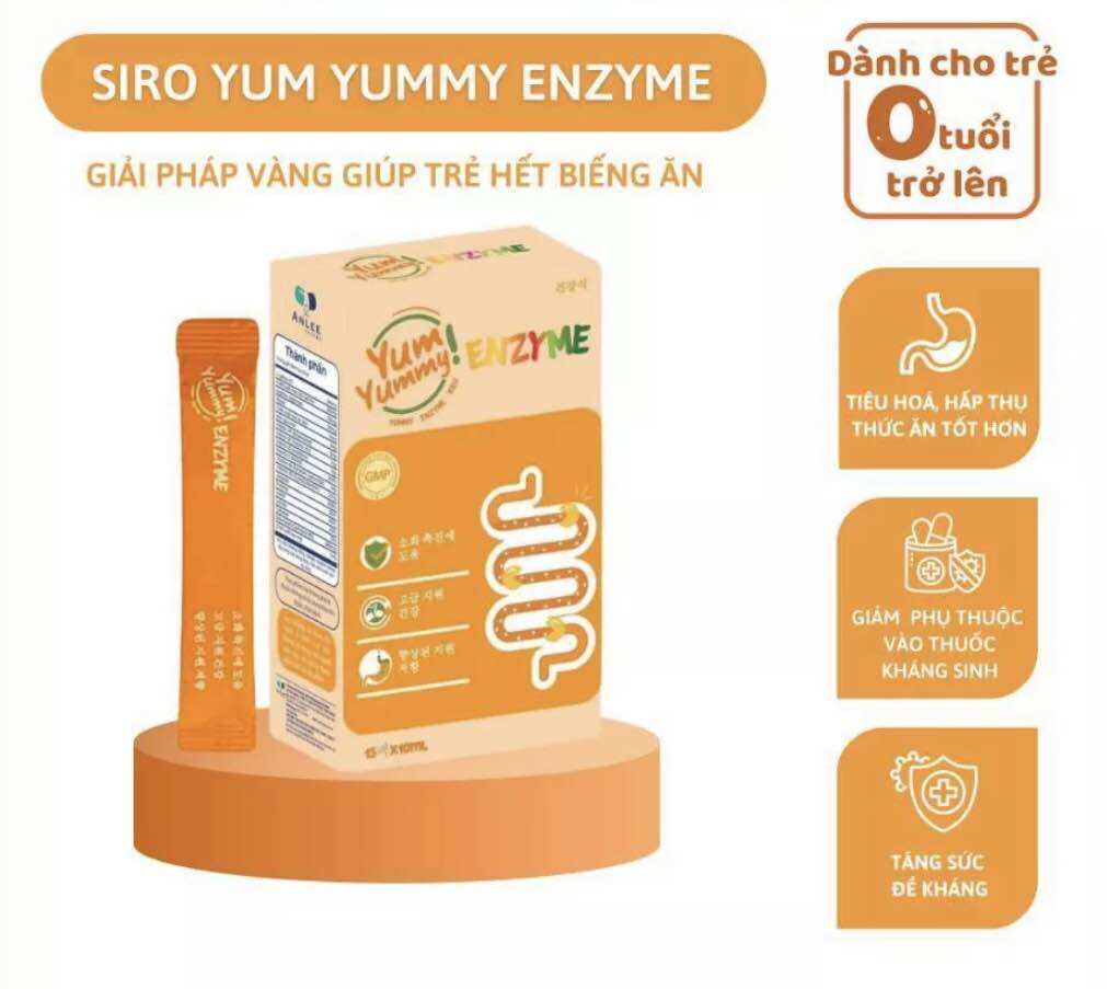 Siro ăn ngon Yummy enzym - bé ăn ngon, ngủ ngon, tăng cân, tăng sức đề kháng