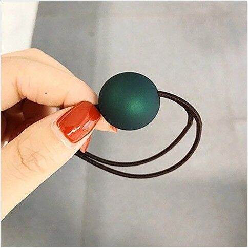 Dây buộc tóc hạt nhựa nhám đơn giản