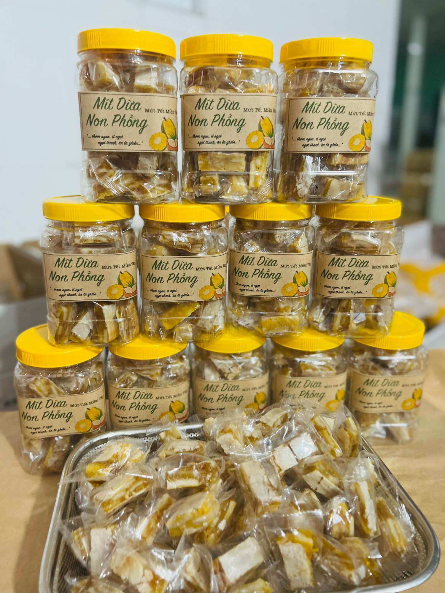 Kẹo Mít Dừa Non Phồng Hũ 500Gr