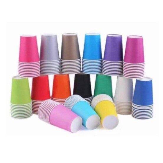 Set 10 cốc giấy, ly giấy đủ màu