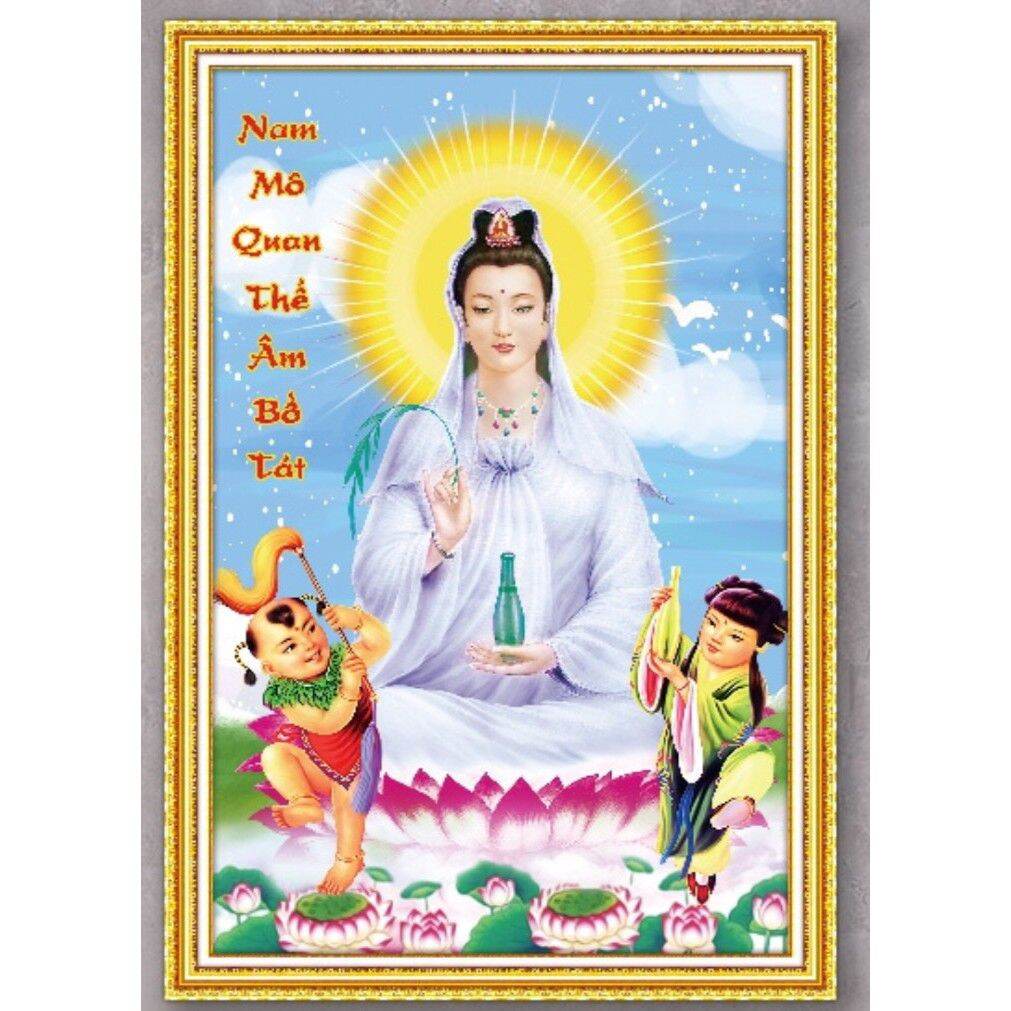 Tranh đính đá Phật Quan Âm Lg1234 chưa đính