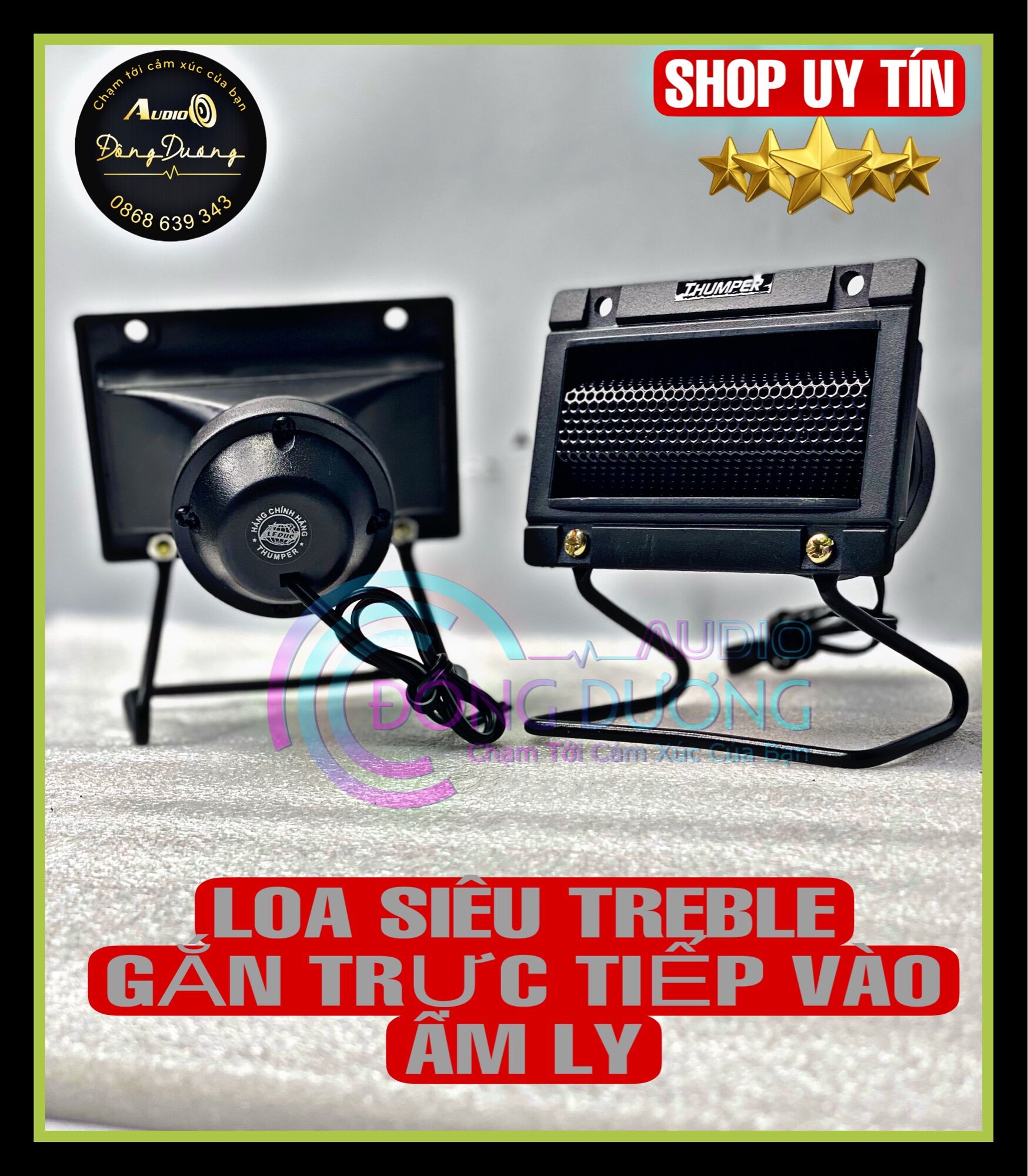 BỘ ĐÔI LOA SIÊU TREBLE THUMPER 416 - TREBLE THẠCH ANH