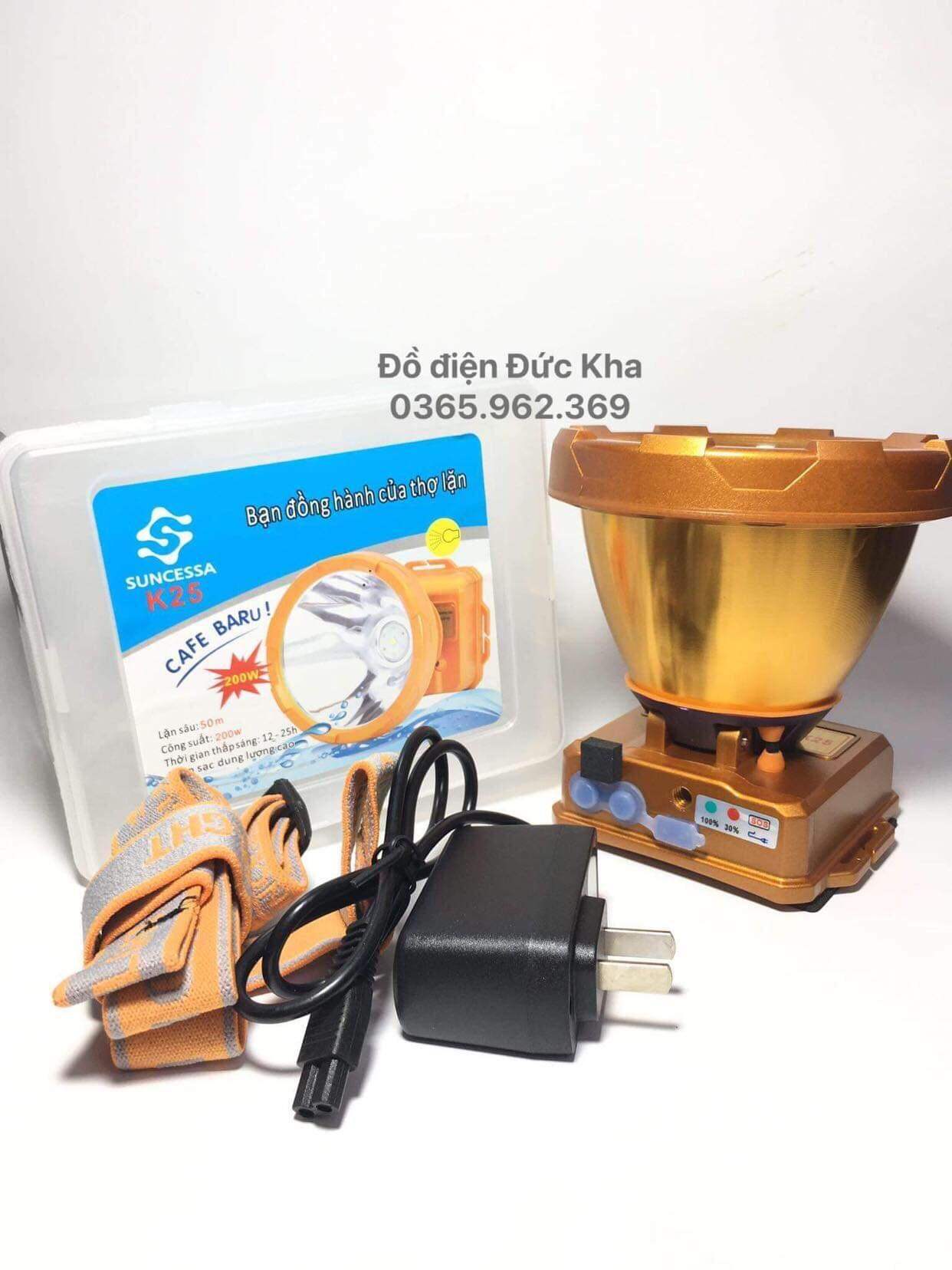 ĐÈN PIN ĐỘI ĐẦU K25 SUNCESSA 200W SIÊU SÁNG
