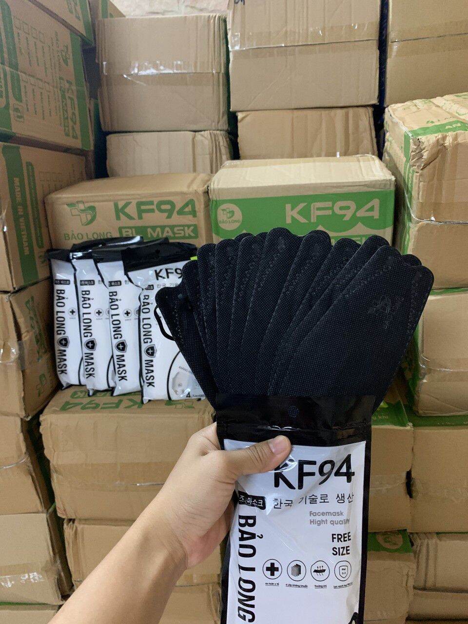 Khẩu trang 4D KF94 Bảo Long (thùng 300 cái)