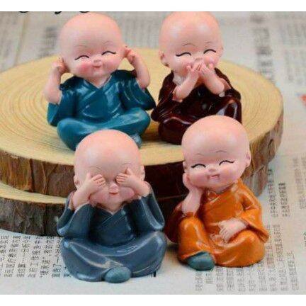 Bộ tượng 4 chú tiểu, bớt nghe, bớt nói, bớt nhìn,bớt thấy