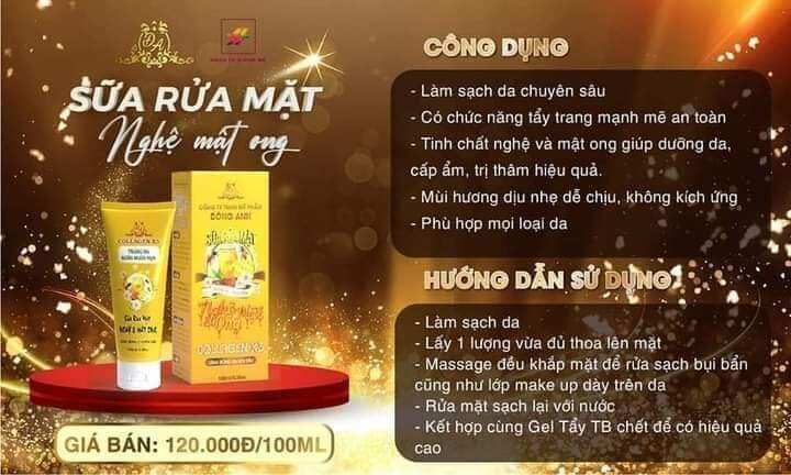 sửa rửa mặt nghệ mật ong