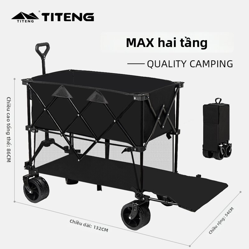 Reclining Foldable Portable Camp Cart - 2