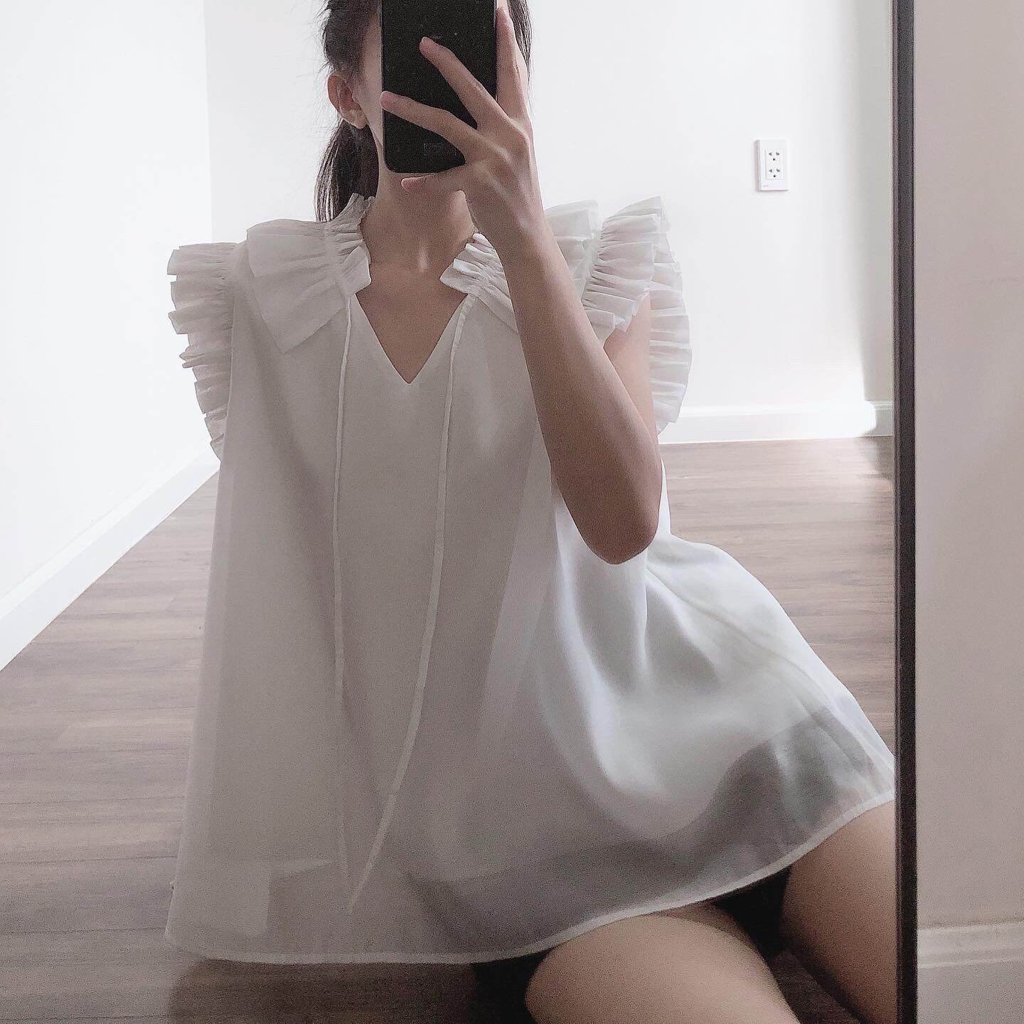Áo cổ bèo  Vera Top - Gihy.lumos