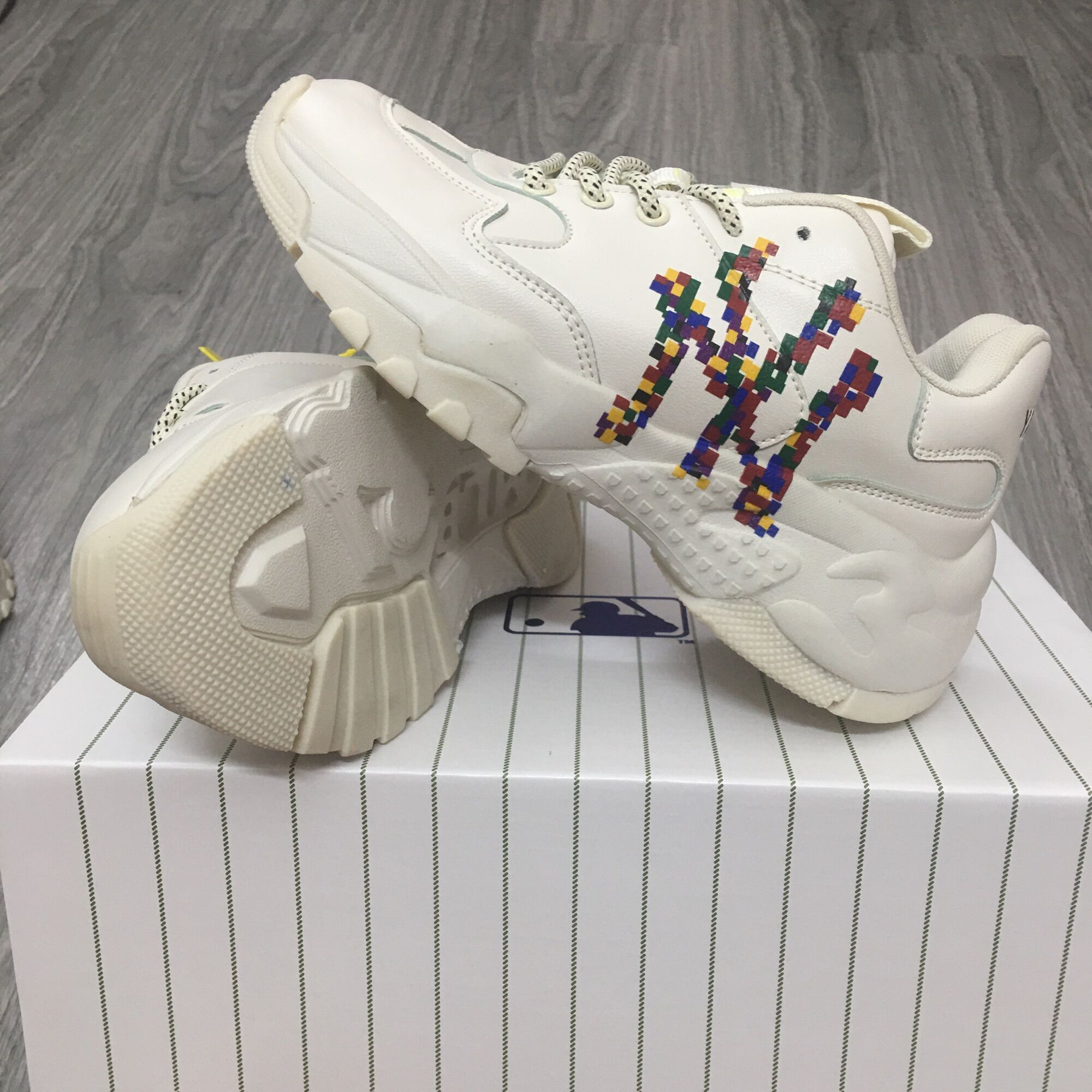 Giày thể thao hàn quốc mlb trắng ny 7 màu size 36->44