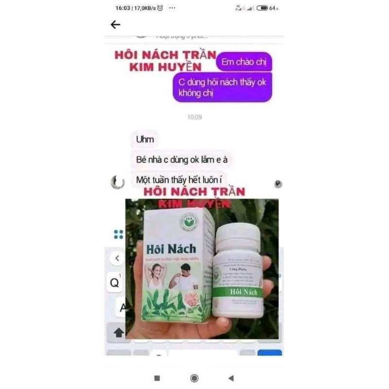 Trị hôi nách hôi tay chân