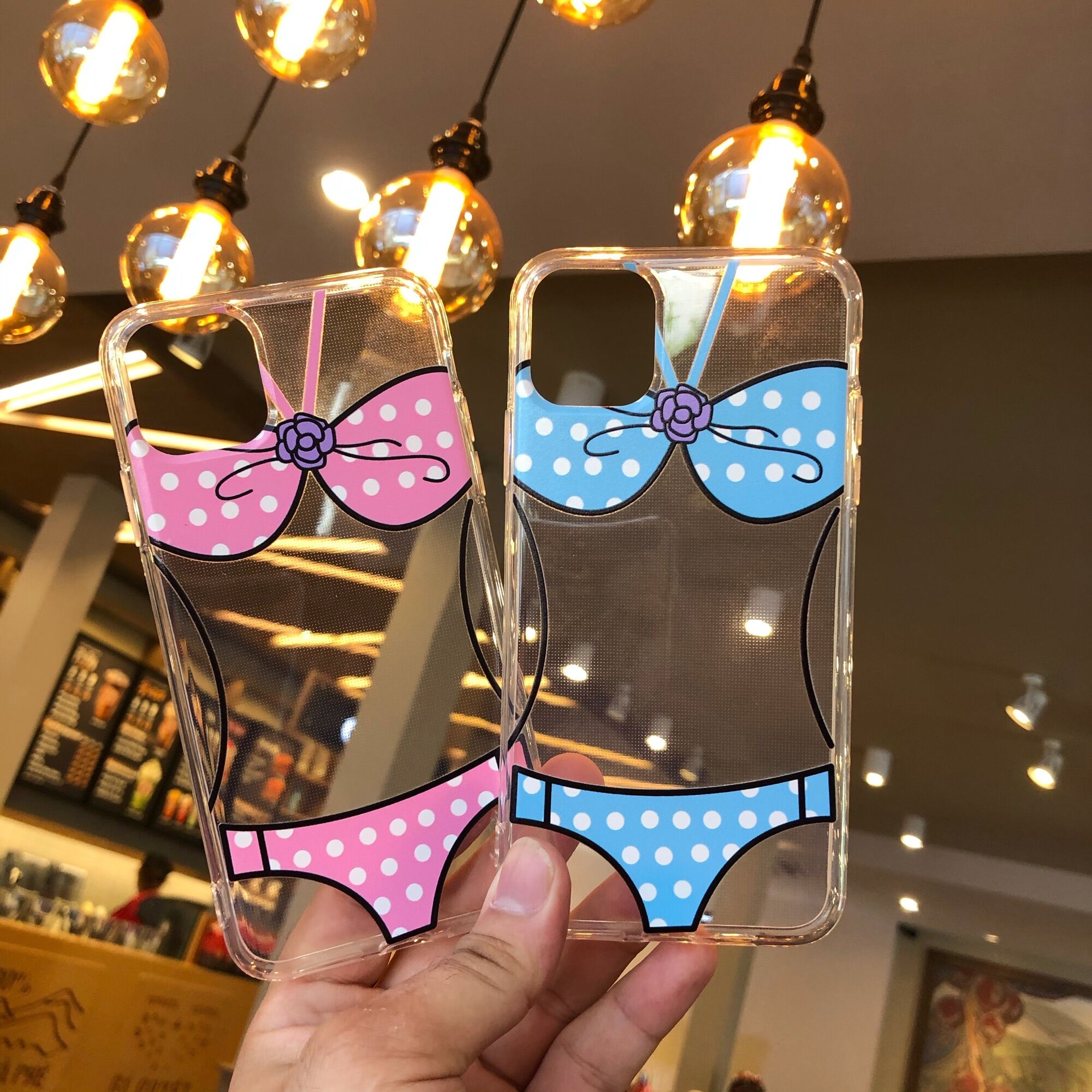 Ốp iphone Bikini Sexy hồng và xanh