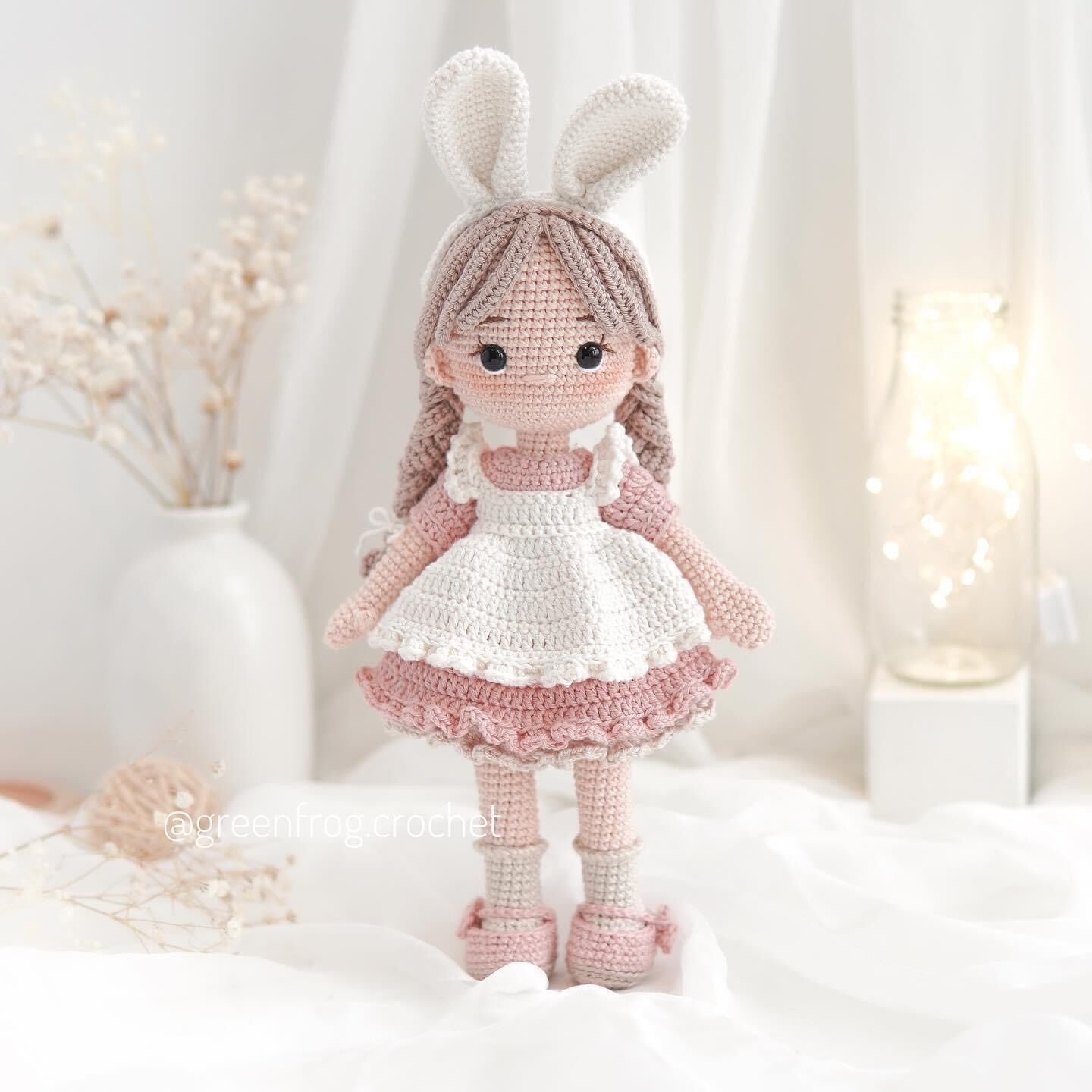 Búp bê tai thỏ handmade ~30cm tặng kèm 1 váy bất kì