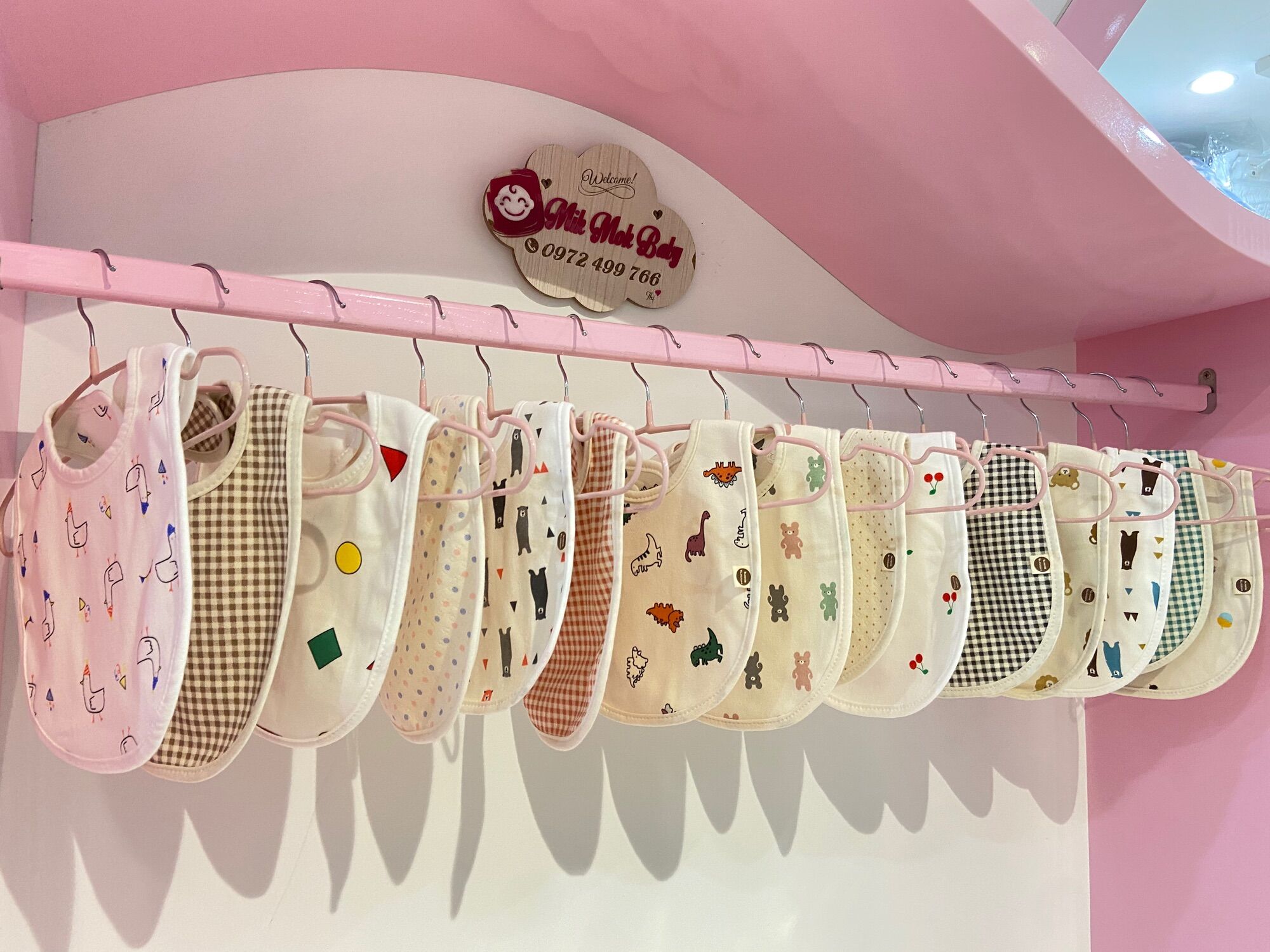 Yếm vải Hàn Quốc cho em bé Bunnie blossom