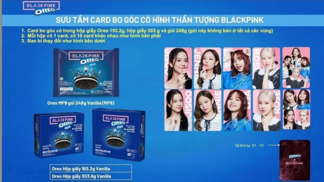 Bánh oreo kèm card Black pink_303gr