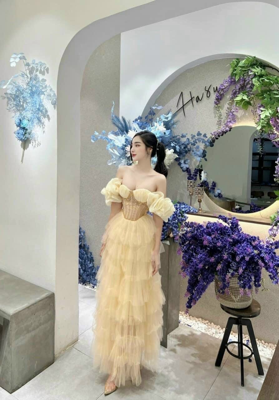 ĐẦM MAXI BÈO TAY ĐÍNH ĐÁ