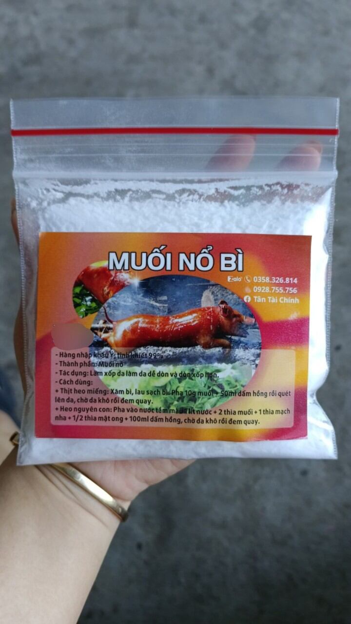 200g muối nổ bì giòn da
