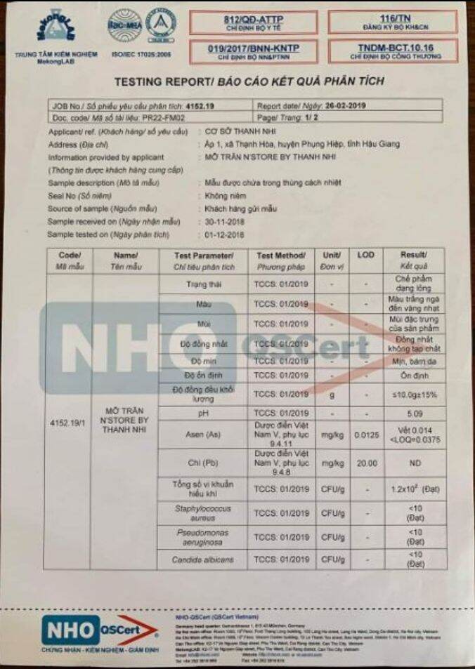 mỡ trăn thanh nhi Nstore nguyên chất 100%