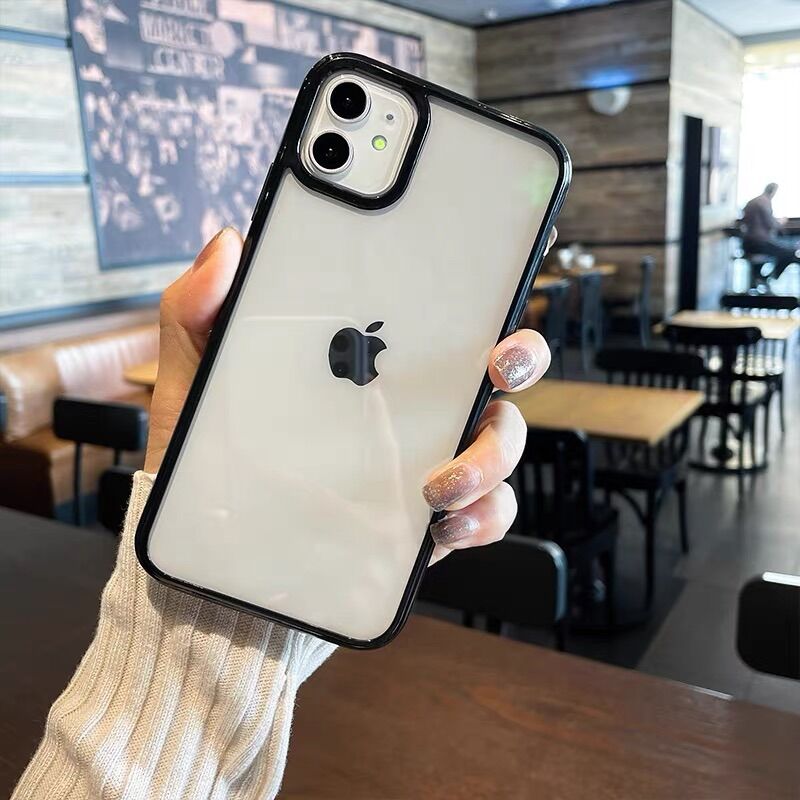 Ốp lưng iphone VIỀN ĐEN BASIC SIÊU TRONG LOẠI ĐẸP CHỐNG Ố