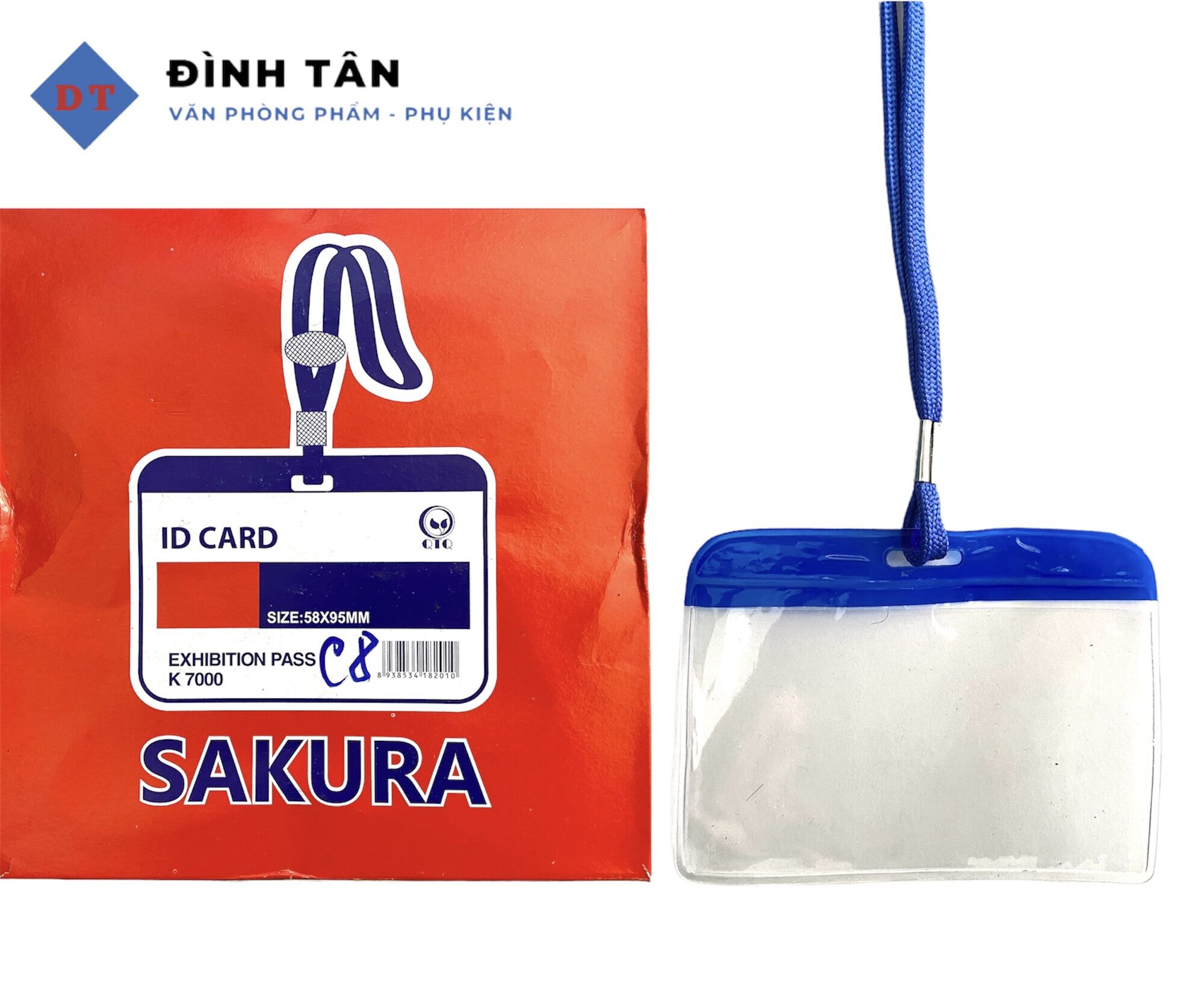 Bộ bảng tên liền dây đeo sakura - dây đeo thẻ sinh viên