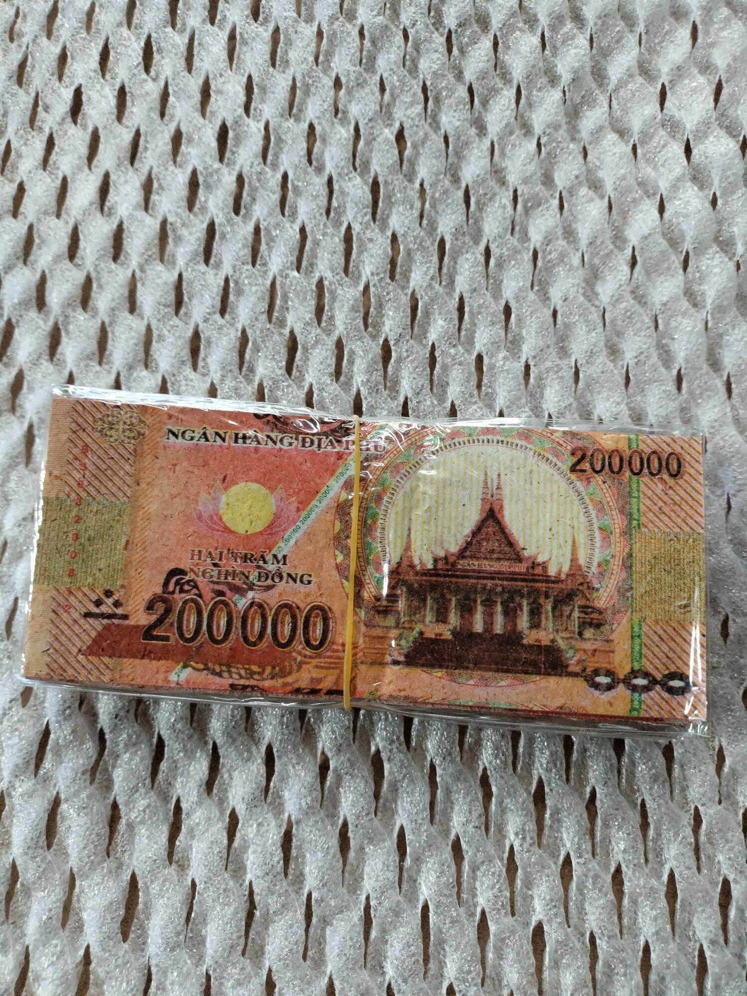 (10 cục 100 xấp nhỏ)Giấy cúng tiền Việt polyme các mệnh giá