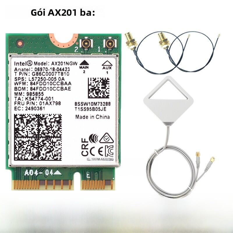 Máy Phát Sóng Không Dây Intel AX201 9560AC Wi-Fi Receiver CNVI Bluetooth 5.0 Cho Máy Tính Xách Tay V