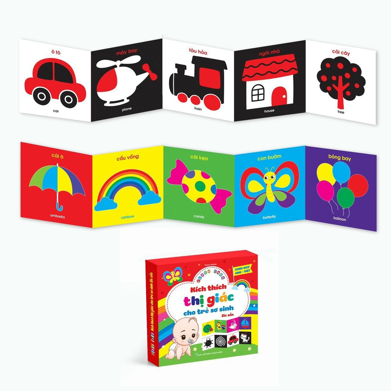 Thẻ Kích Thích Thị Giác Cho Bé Sơ Sinh