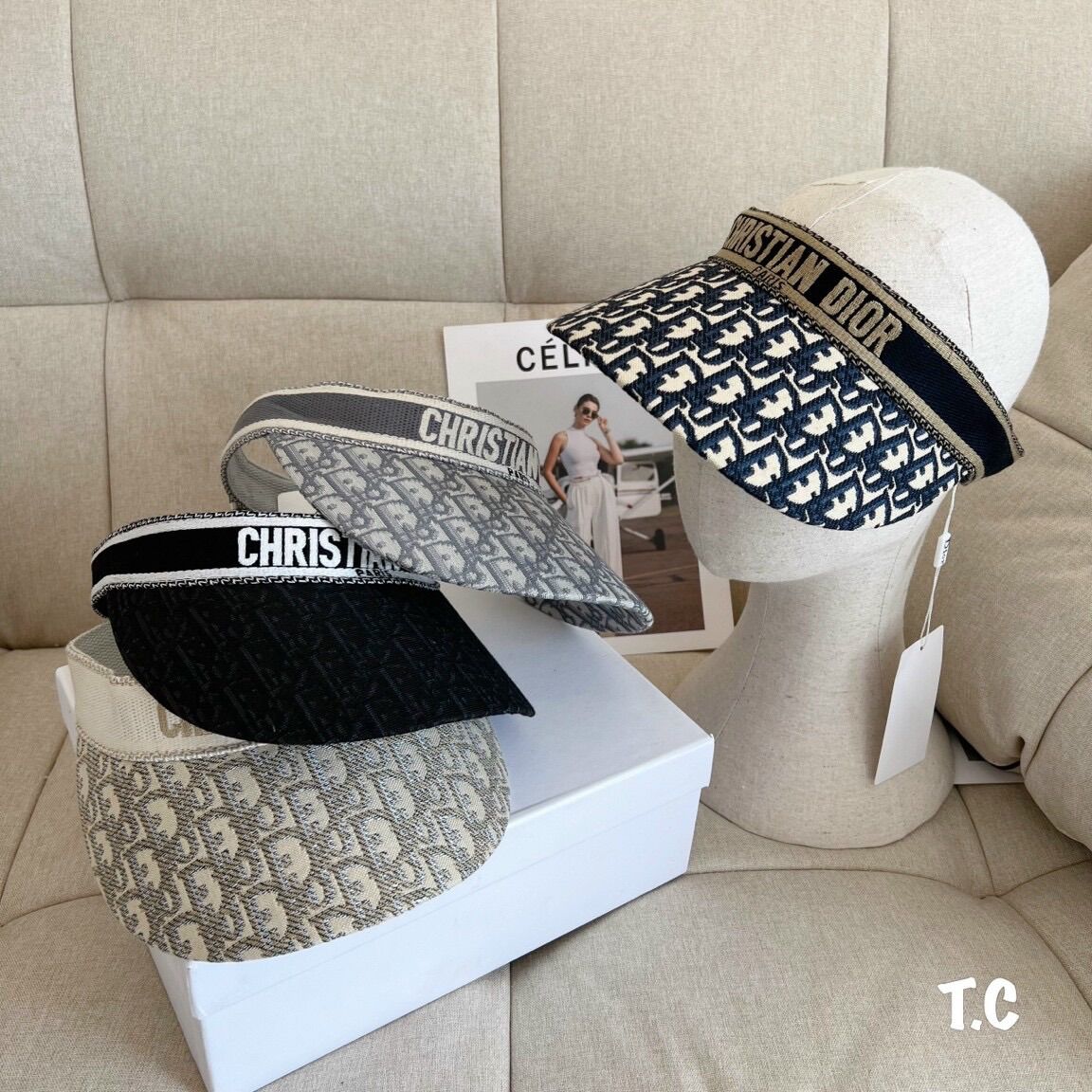 Mũ dior nửa đầu