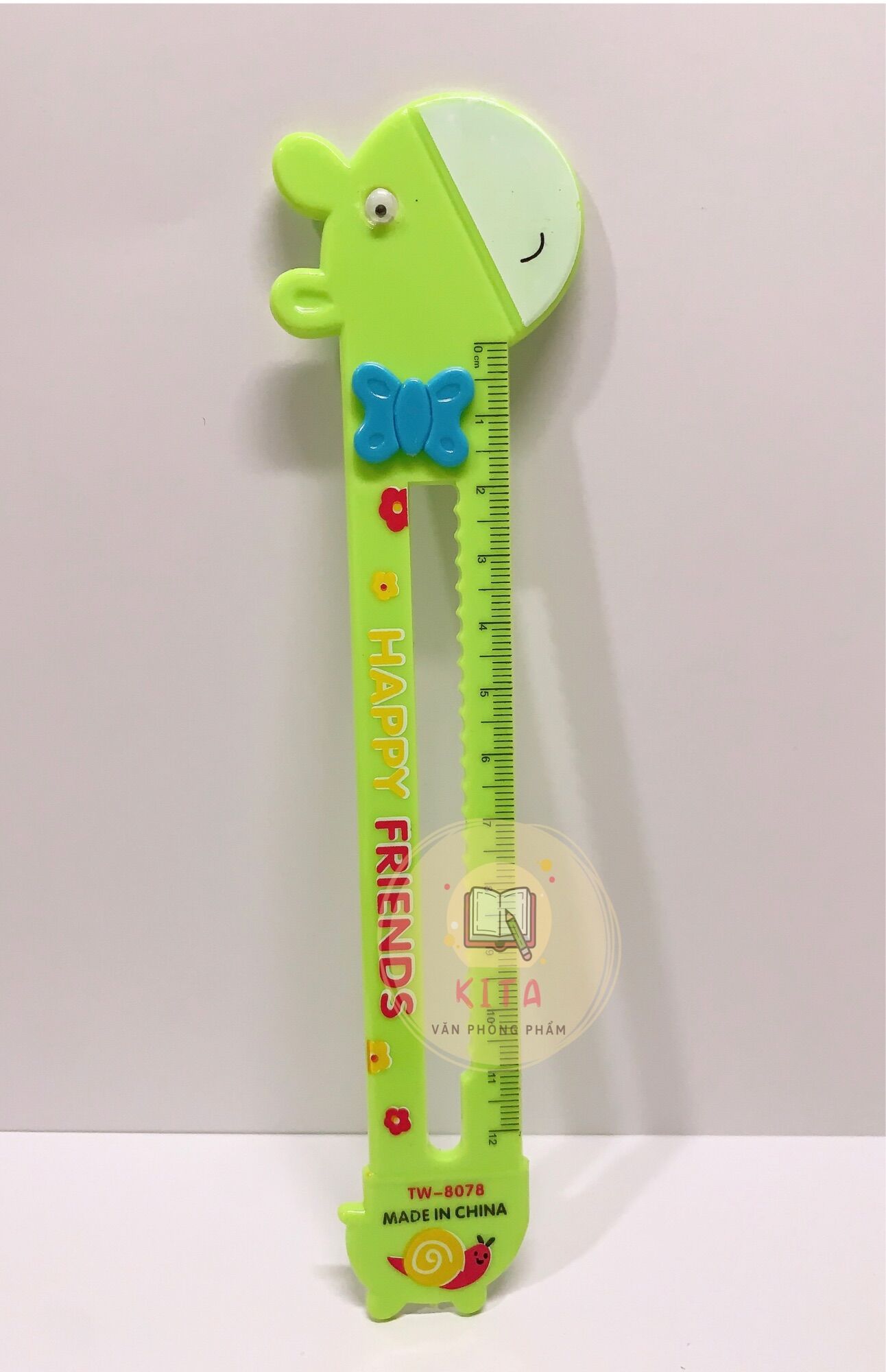 Thước kẻ nhựa kiểu con hươu 15cm