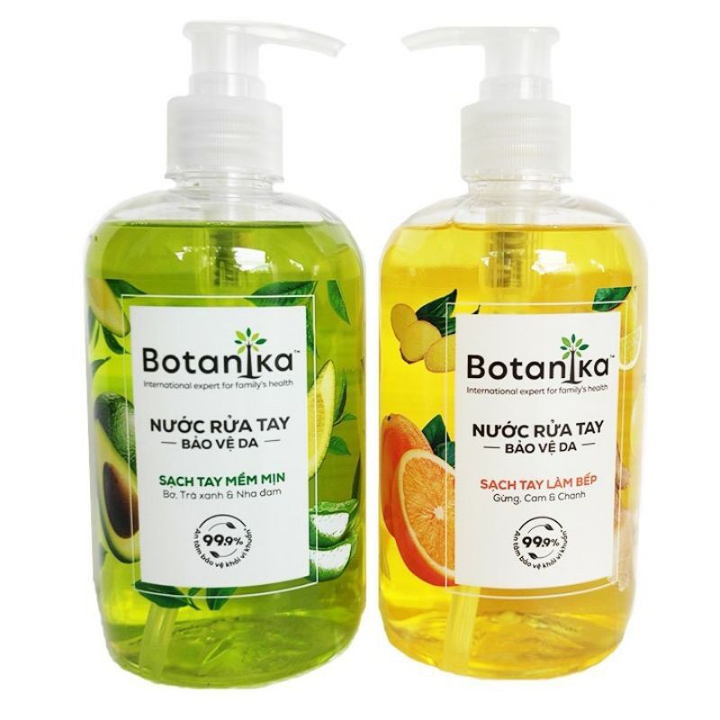 Nước rửa tay bảo vệ da Botanika chai 500ml