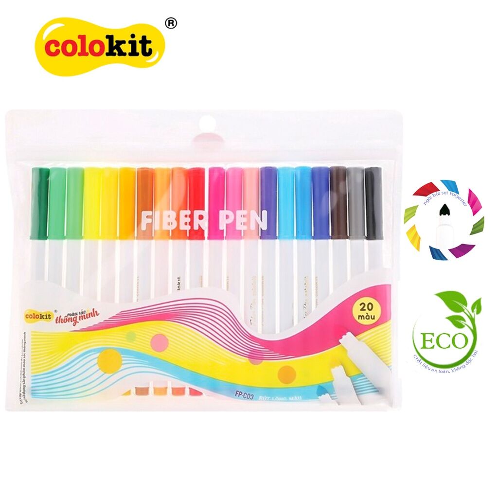 Bút lông màu Fiber Pen Thiên Long Colokit FP-C03 giá sỉ 20 màu