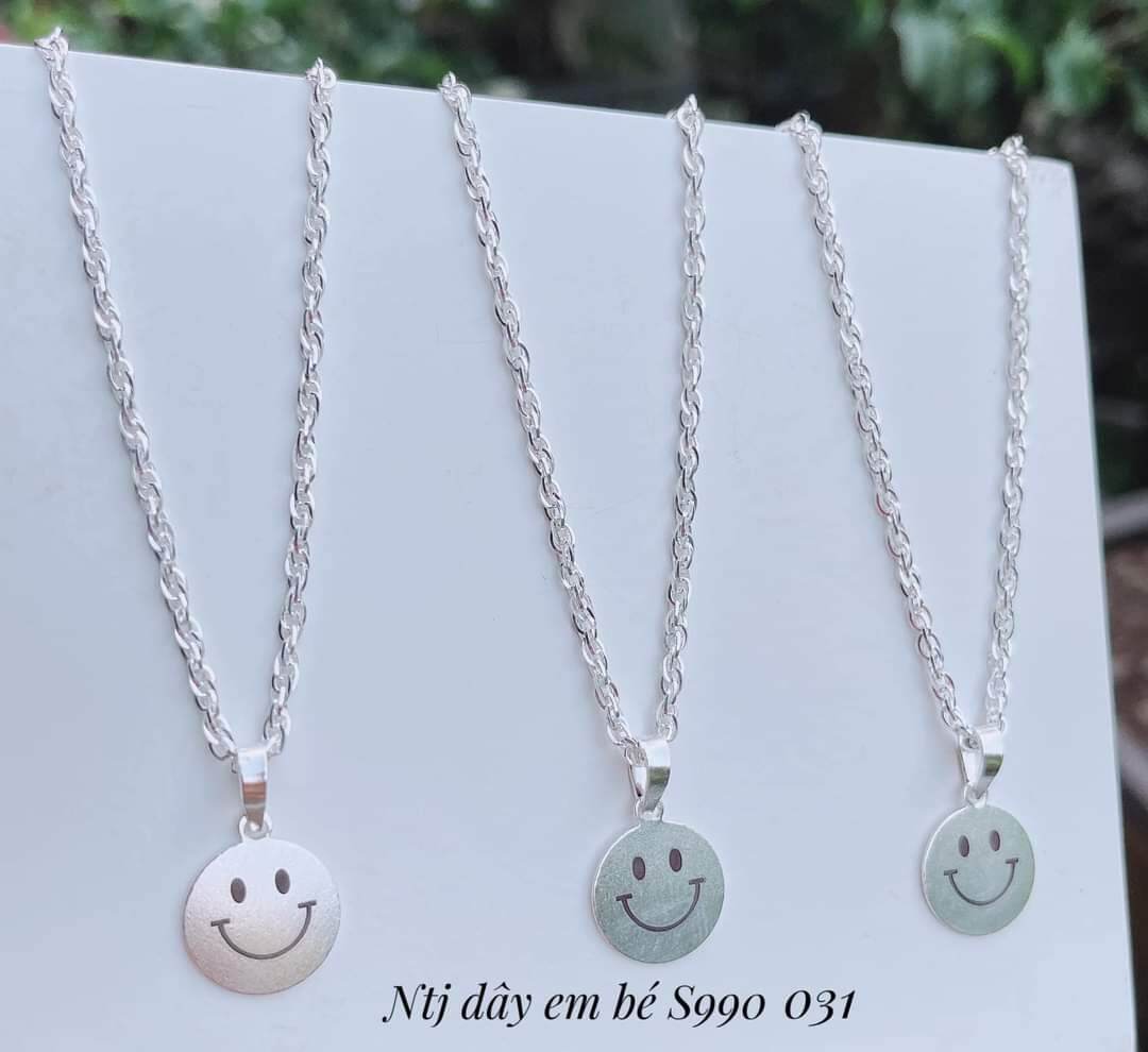 Dây chuyền bạc tro bé trai