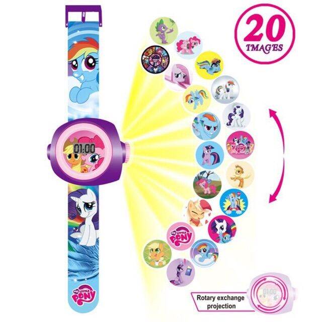 Giá bán Đồ chơi Đồng hồ điện tử cho bé gái chiếu hình ngựa Little pony Đồng hồ pony cho bé gái chiếu sáng xem giờ, đồng hồ bé gái điện tử