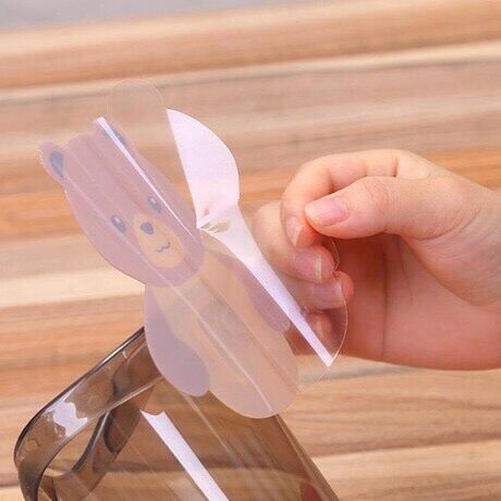 Cốc dán tường để bàn chải đánh răng hình gấu