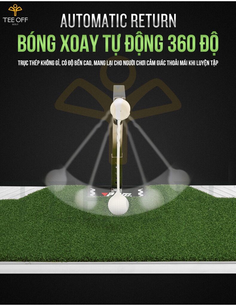 Thảm golf tập swing xoay 360 độ