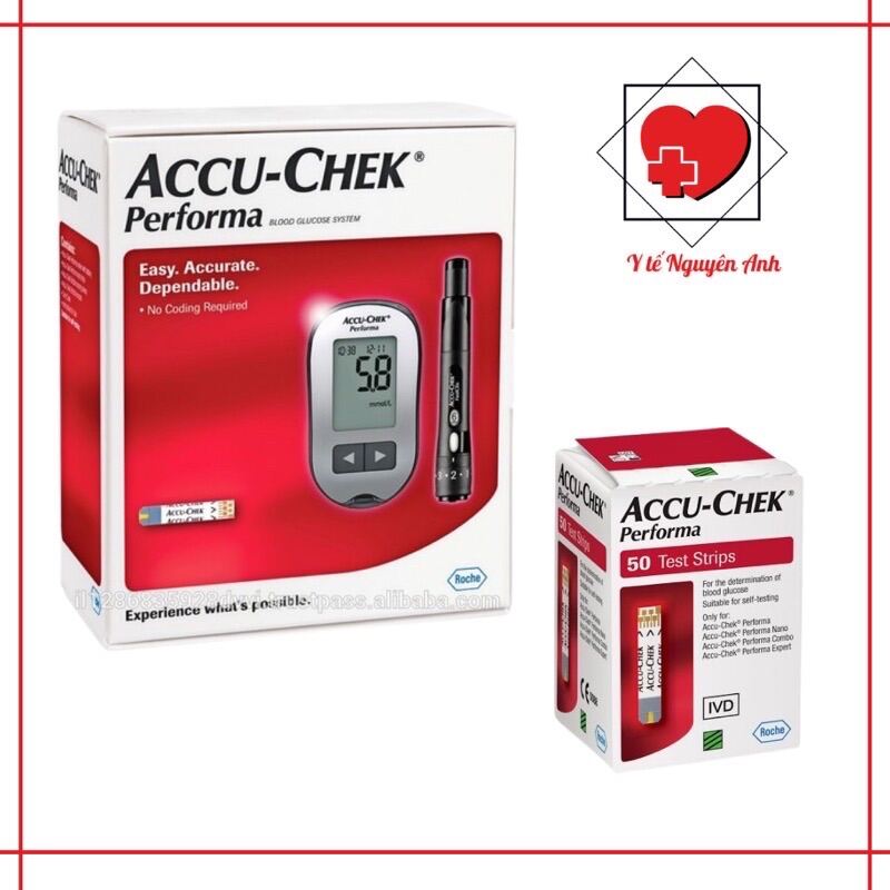 Máy đo đường huyết Accu chek performaTặng kèm hộp 10 que test và 10 kim thumbnail