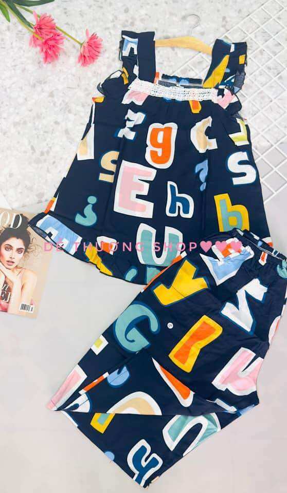 Đồ bộ lửng tole lanh tay cánh tiên cách điệu size 4