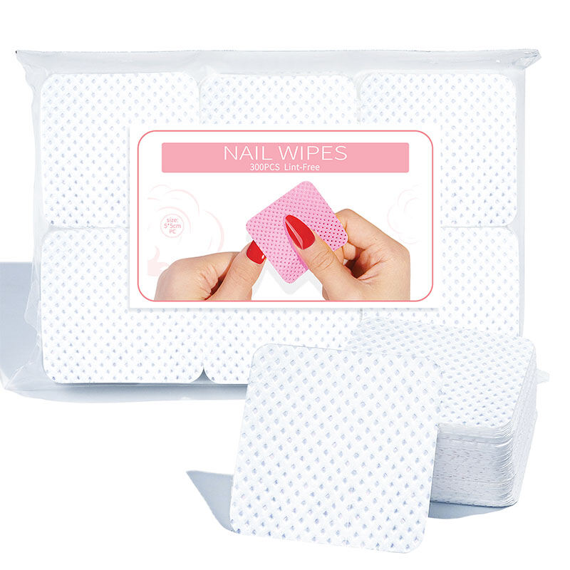 Nhiều Màu Sắc Cotton Tẩy Sơn Móng Tay Khăn Lau 300 Cái/gói Lót Không Gel UV Bụi Cho Dụng Cụ Làm Móng Tay