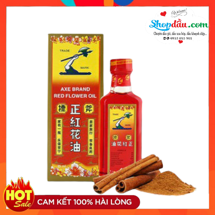 Dầu nóng hồng hoa cây búa axe red flower oil