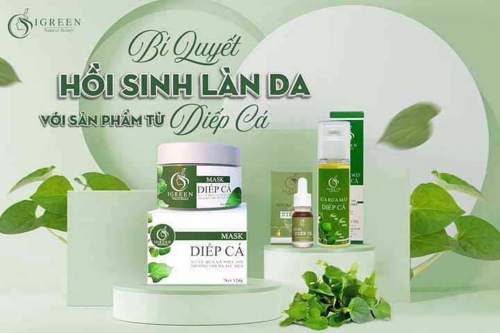 COMBO 3 MÓN SẠCH MỤN IGREEN ( mặt nạ serum và sữa rửa mặt)