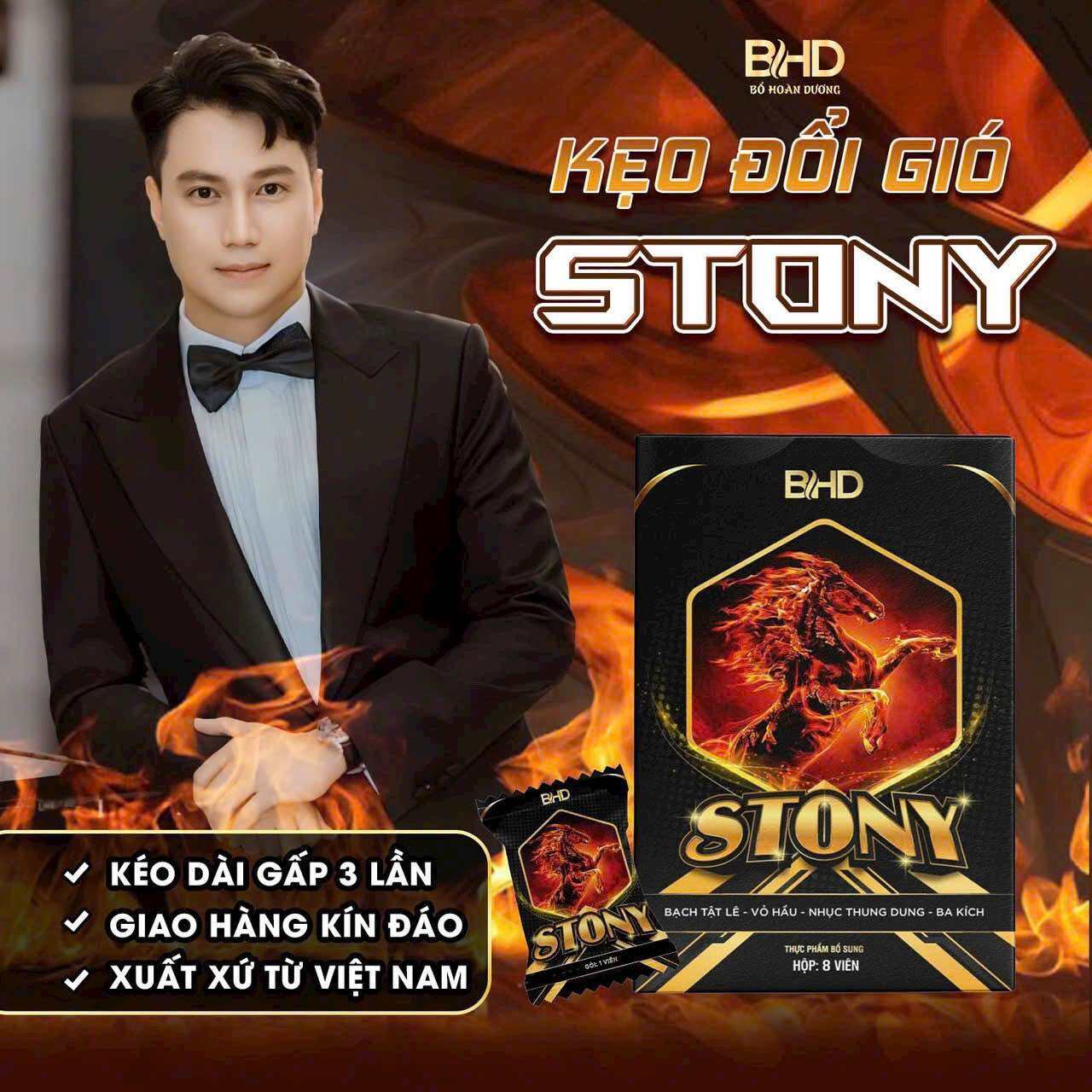 1 hôp 8 viên Kẹo đổi gió stony