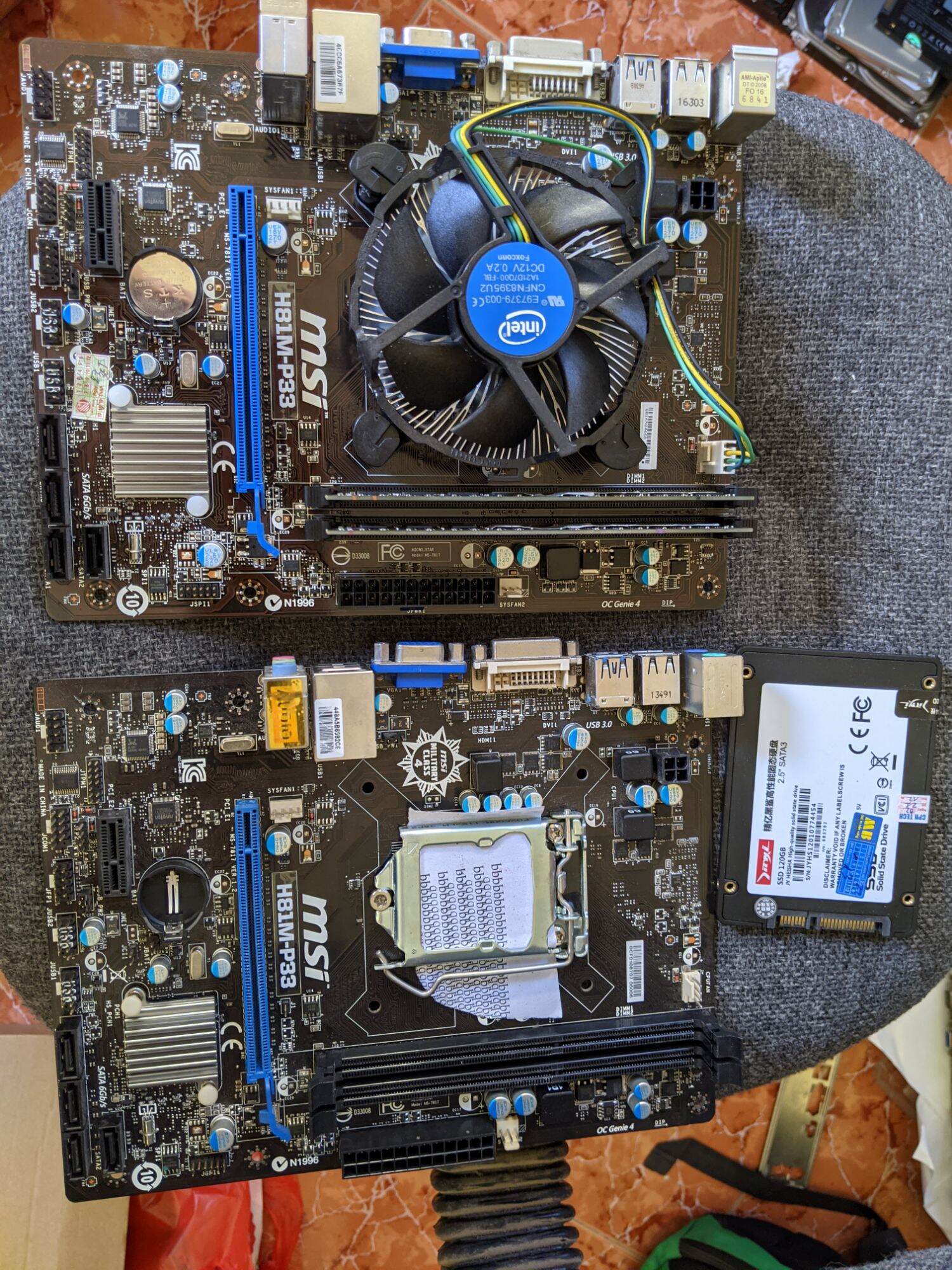 Combo main h81, chip i3 4170, ram 8gb