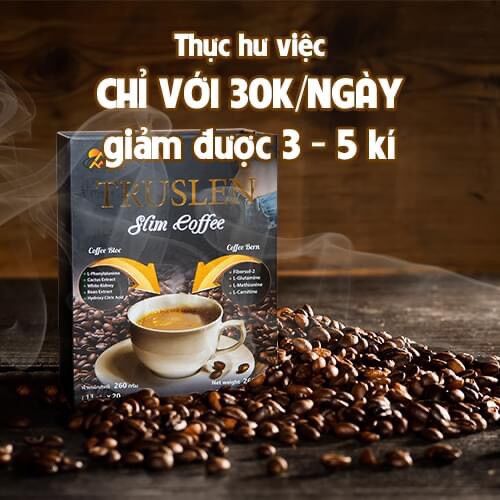 CÀ PHÊ Giảm Cân + Khóa Mỡ TRUSLEN - Thái Lan