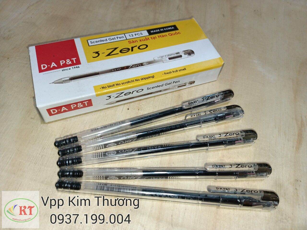Hộp 12 cây bút Hàn Quốc 3 Zero D. A P&T 0.38mm