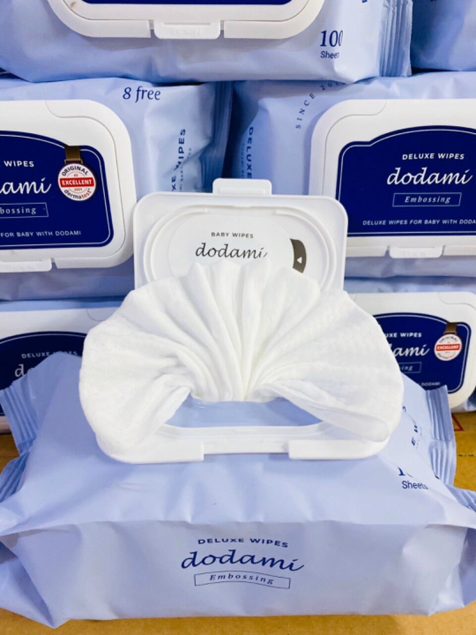 COMBO 5 Gói Khăn Ướt DODAMI Xanh Hàn Quốc 100 Tờ