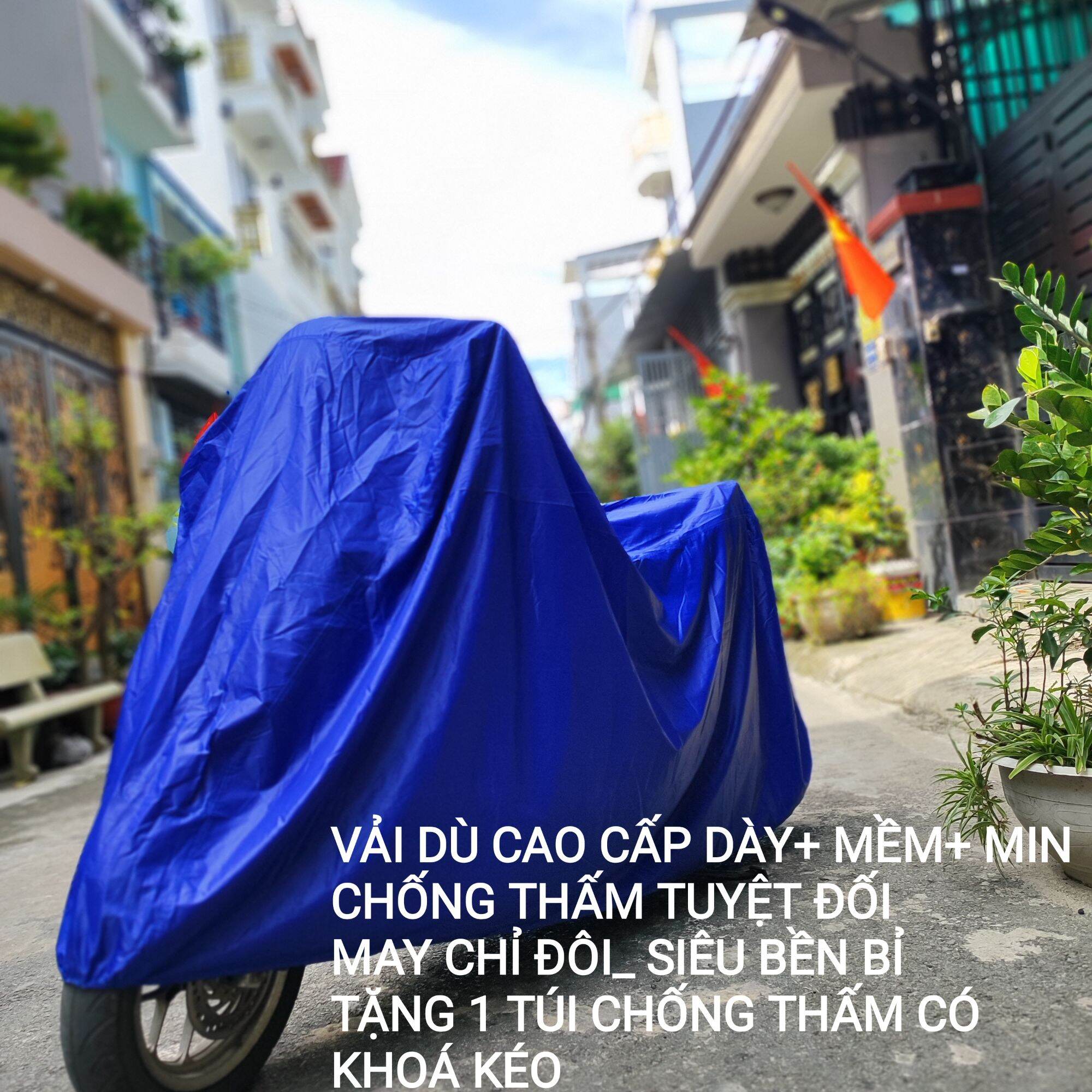 BẠT TRÙM XE MÁY VÀI DÙ CAO CẤP CHỐNG THẤM 100% TRÙM XE: SH Ý, SH VIỆT, SH MODE, VARIO, WAVE DREAM,....