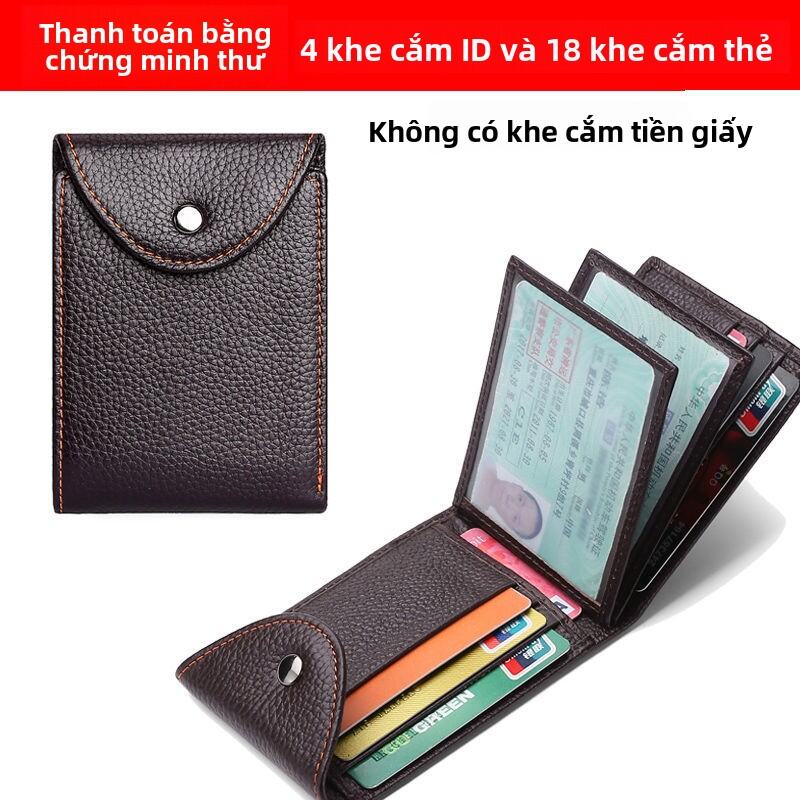 Ví Da Thật Đa Năng Ví Đựng Giấy Phép Lái Xe Có Nhiều Khe Cắm Thẻ Ví Đựng Giấy Tờ Lái Xe Hai Trong Một Cho Nam Và Nữ