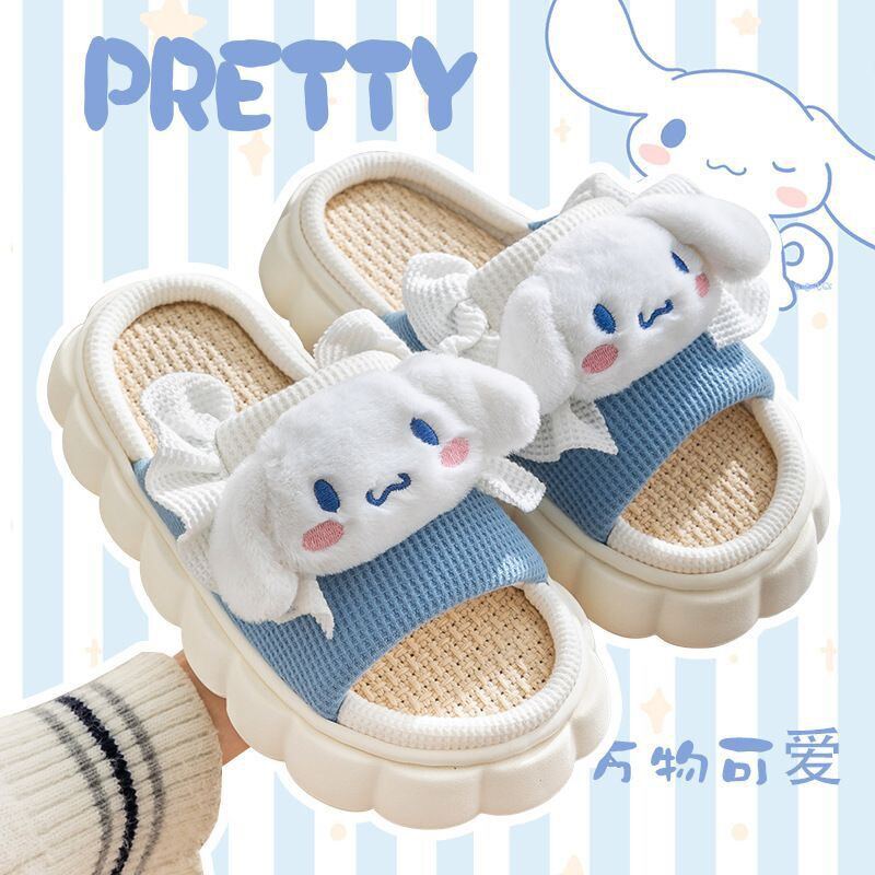 Dép bánh mì quai ngang hoạt hình Kuromi siêu nhẹ dễ thương