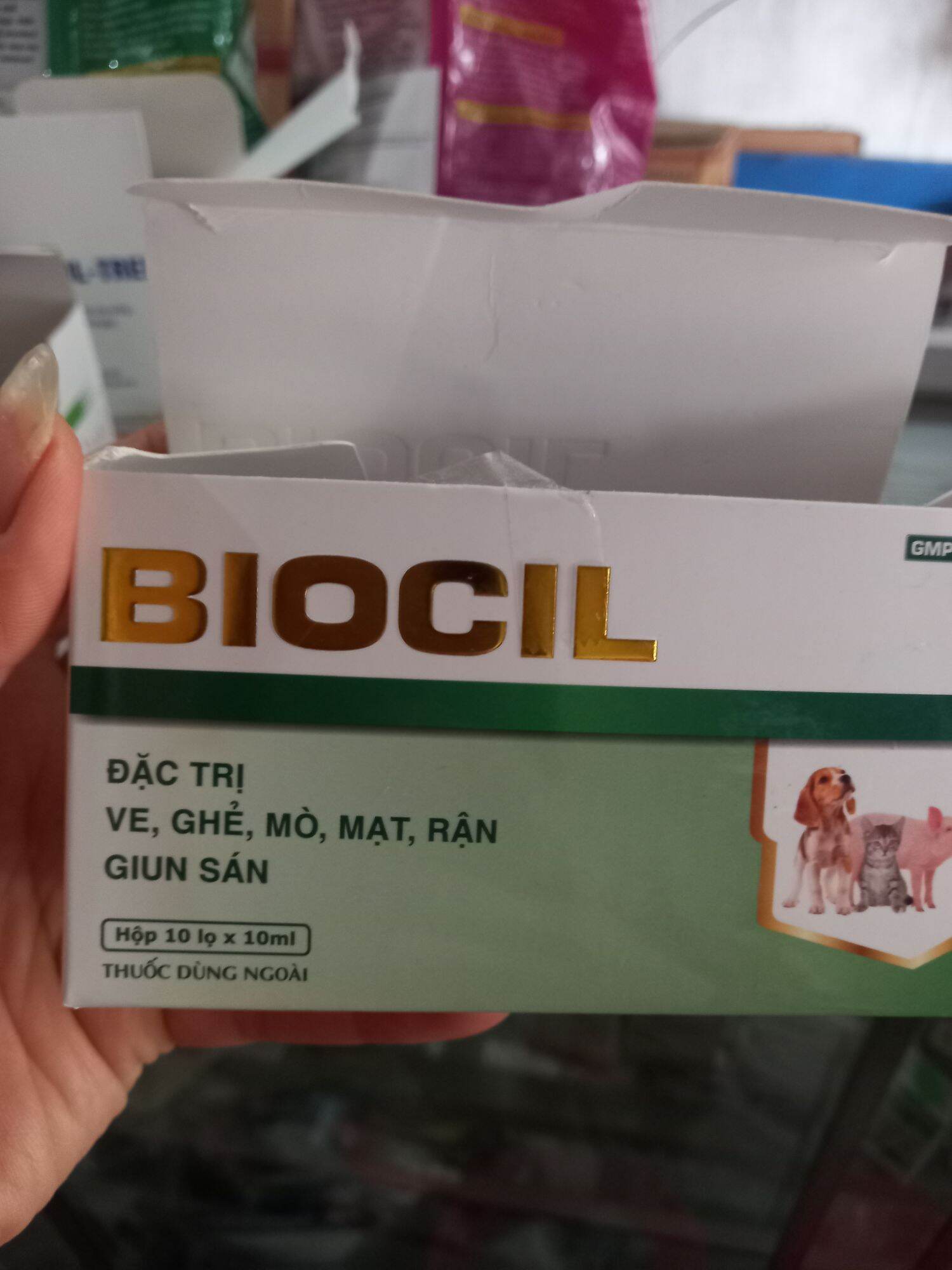 Nhỏ sống lưng diệt ve, ghẻ, mò, mạt, rận