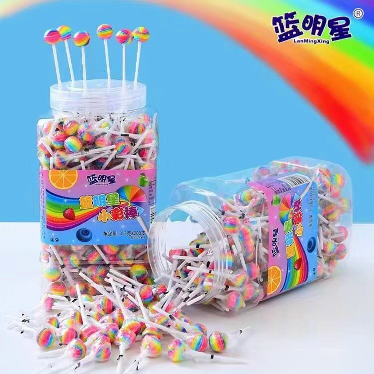 Hộp 200 cây 🍭 kẹo mút cầu vồng siêu ngon cho bé