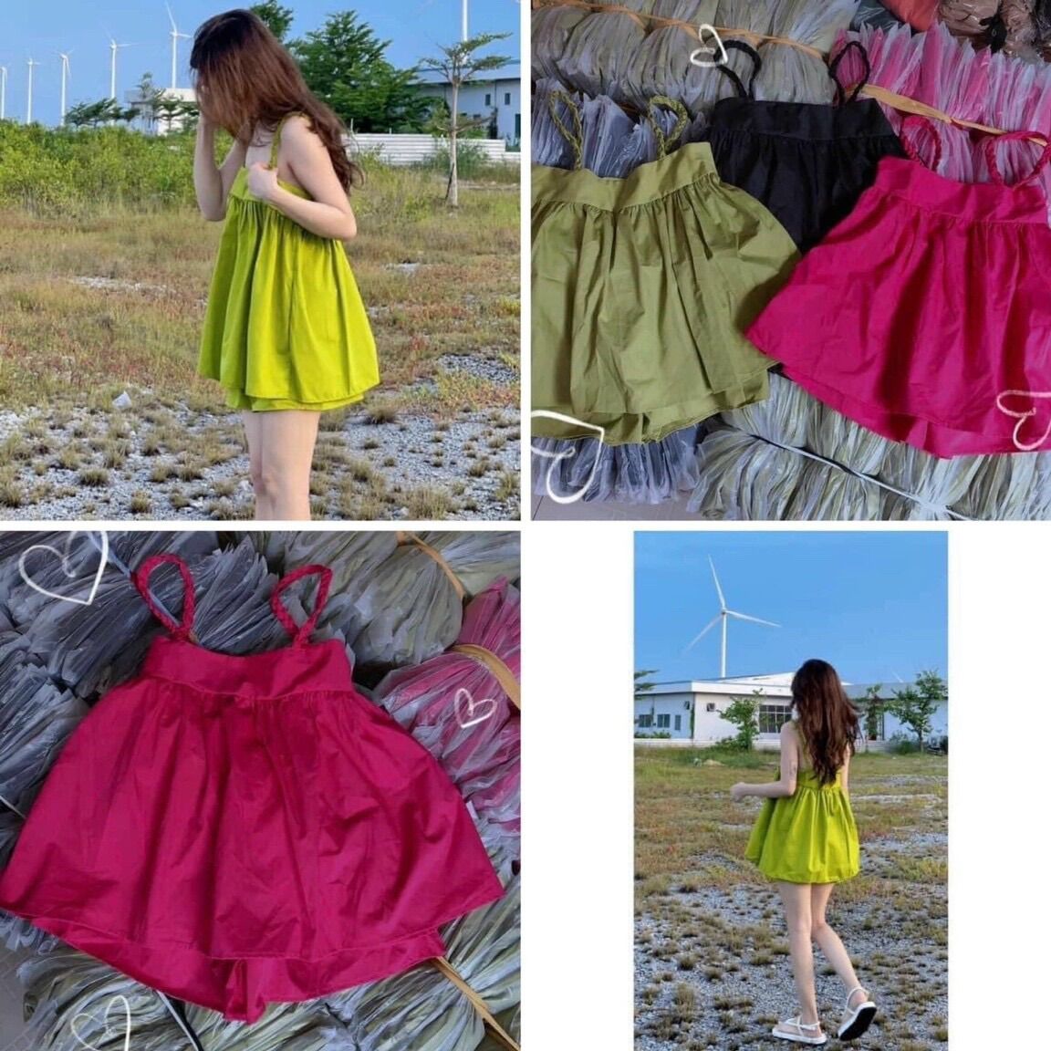 Set bộ đi chơi dây tết bím kèm ảnh thật